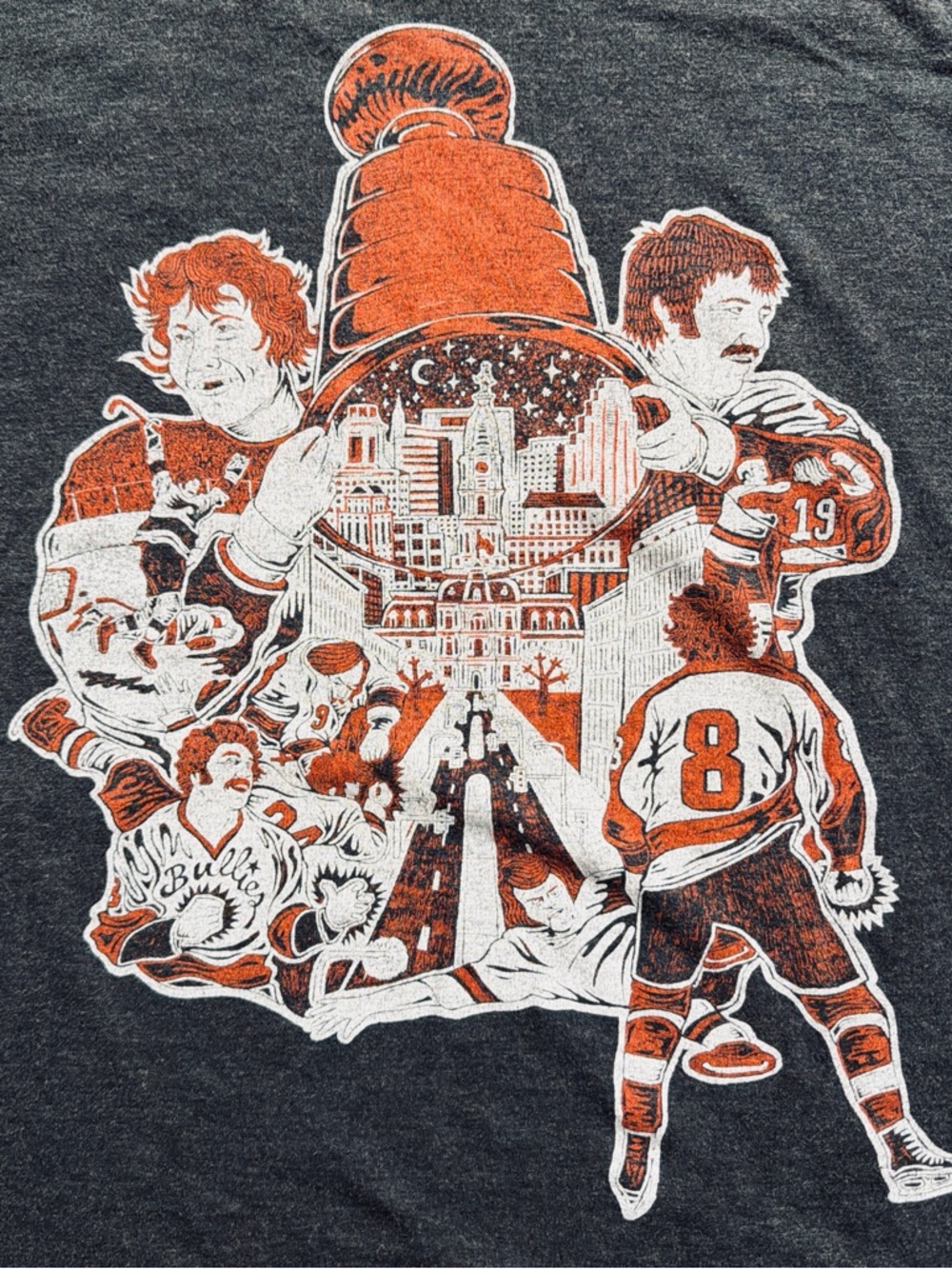 Paul Carpenter Art Philadelphia Flyers Broad Street Bullies T-shirt